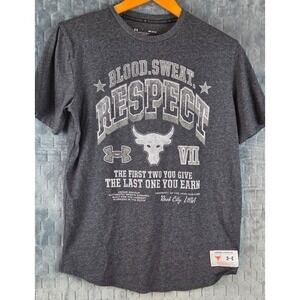 UA Project Rock Tee Men's BSR Short‎ Sleeve Gray Med